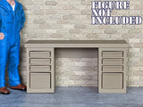 1/24 1/25 Scale Executive Office Desk With Drawers - G Scale Diorama Accessory Model