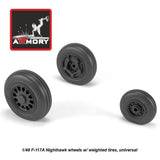 Armory Models AR AW48322 Scale kit 1/48 F117A Nighthawk wheels w/ weighted tires Model