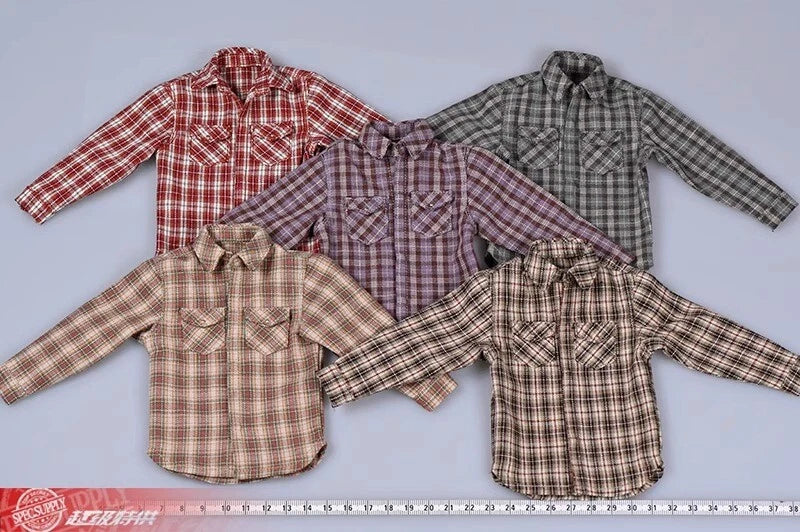 1/6 Scale Male Plaid Shirt Model For 12 Inch Ph Tbl Action Figure Body Toys Model