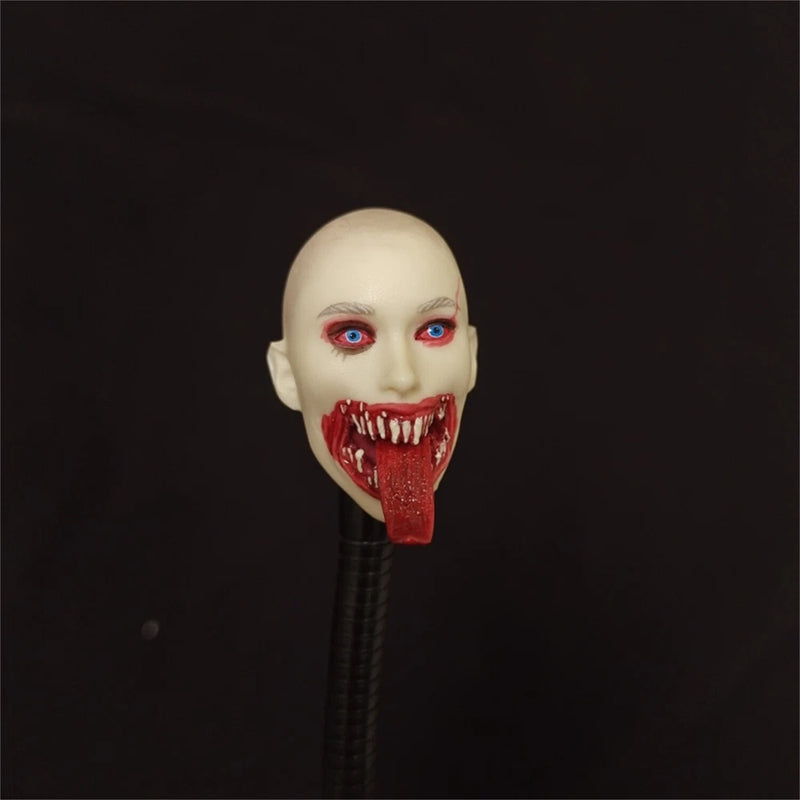 1/6 Vampire Blood Mouth Head Carved PVC Model DIY 12'' Female Action Figure Model