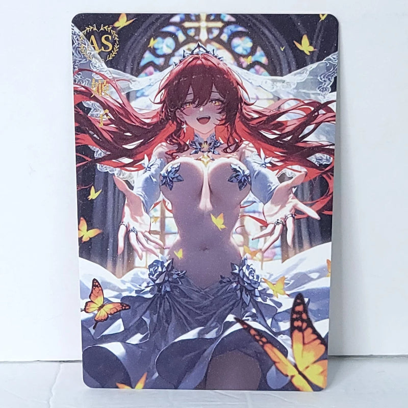 Himeko Waifu Card Anime Wedding Day Butterfly Girl Wall Art Oversized Board A5 Model