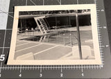 1950s EMPTY Swimming Pool DIVING BOARD Vtg Snapshot PHOTO Model
