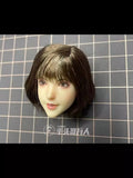 1/6 Scale Smiling Short-haired Beauty Head Sculpture Model For 12" Action Figure Model