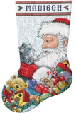 DIY Design Works Santa & Kitten Christmas Counted Cross Stitch Stocking Kit 5973 Model
