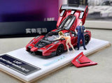 EY LMF 1:64 Red Enzo Gemballa Figures Sports Open Model Diecast Display Car Model