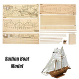DIY Sailboat Wooden Assembly Model Ship Assembling Building Kits Halcon Gifts Model