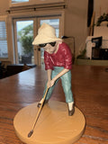 Pinehurst 1895 Putter Boy Golfer Cast Resin Sundial Statue Golf Resort Decor Model