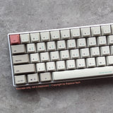Retro White Gray PBT Keycaps Set for 60% TKL 104 Cherry MX Mechanical Keyboards Model