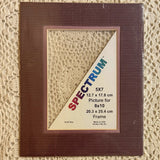 8x10 for 5x7 Spectrum Acid Free Picture Frame Double Mat Board Ribbed Maroon Red Model