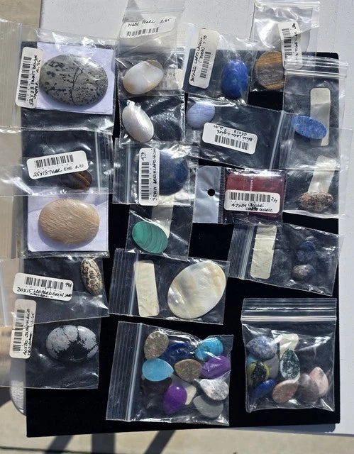 Assorted Natural Stone Pendants Gemstone Cabochons Mixed Lot for Jewelry Making Charms