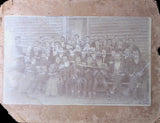 Vintage Antique Board Photograph Group Portrait Men Women 19th Century Seating Model