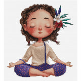 HobbyJobby counted cross stitch kit "Meditation", 19x21cm Model