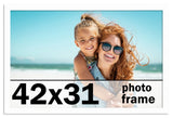42x31 Frame White Wood Picture Photo Frame with UV Acrylic and Acid Free Backing Model