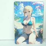 Artoria Holo Premium Waifu Card Anime Wall Art Oversized Board A5 Model