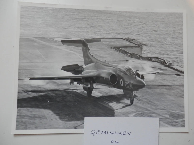 Large Original Photo. Blackburn Buckaneer on Board Aircraft Carrier Model