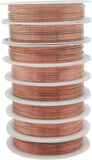 8 Size Bare Copper Wire Set 18-32 Gauge Jewelry Craft Beading DIY Kit Model