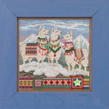 DIY Mill Hill Fa La La Llamas Christmas Counted Cross Stitch Kit Model