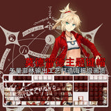 Anime Fate/Apocrypha Mordred 108 Keys PBT Keycap Key Set for Mechanical Keyboard Model
