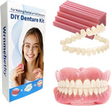 DIY Denture Kit Full Set of Top & Bottom Fake Teeth for At-Home Smile Model