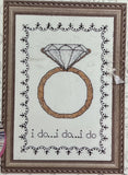 Bucilla Counted Cross Stitch Kit I DO I DO I DO 43940 Wedding Ring Giving Souls Model