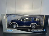 1/18 Welly 2006 FORD EXPLORER (EDDIE BAUER) BLUE diecast car SUV Model Model