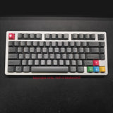 Dark Gray Keycaps Set PBT 130keys fits 60% 75% TKL Cherry MX Mechanical Keyboard Model