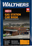 HO Scale Walthers Cornerstone 933-3539 Gas Station Car Wash Building Kit Model