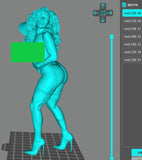 120mm Total Height Resin Lady Beauty Girl Unpainted Model