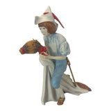 Cybis Porcelain Yankee Doodle Dandy Boy Riding Broomstick Figurine 9¡± 1975 Model