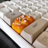 Handmade Funny Bread Puff Caps Lock Bar 1.75u Keycaps For Keyboard Mechanical Model