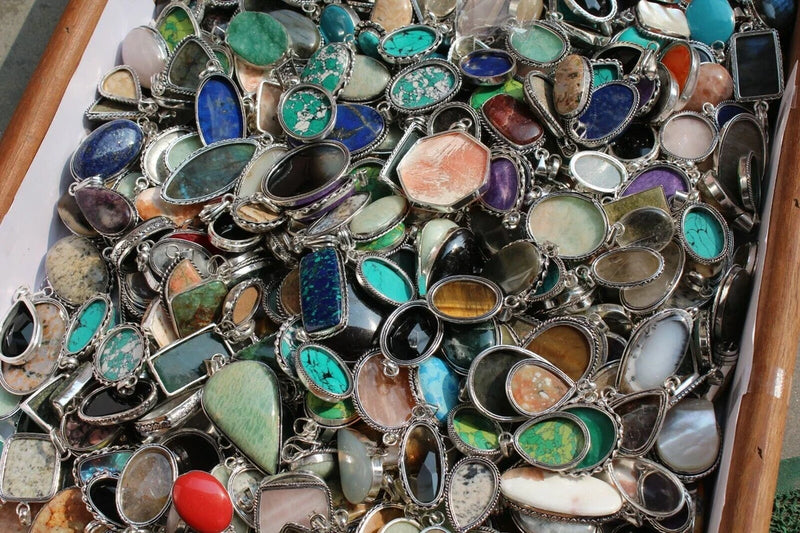 Trendy Arrival !! Multi Gemstone Pendant Lot,Ethnic Pendant,Hippie Pendant Lot~ Charms