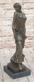 SIGNED BRONZE STATUE ART HIGHLY DETAILED HANDCRAFTED SCULPTURE ON MARBLE SALE Model