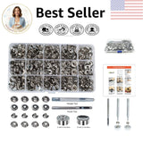 15mm Nickel Snap Fasteners Kit with Tool ?C Perfect for Bags and Clothing Model