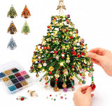 DIY Beaded Christmas Tree Kit, 3D Crystal Bead Craft Set with Lights Model