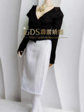 1/6 Female Black Long Sleeve Cardigan Career Model For 12