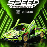 MOC Car Cyberpunk Lambo Building Block Model Kit Toy Gift 586 Pcs Model