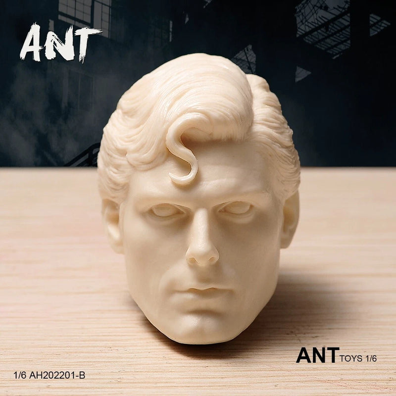 ANT 1/6 Action Figure Head Sculpture Carved Model Toys Christopher Unpaint DIY Model