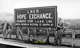 Photo 6x4 Name-board at Hope Exchange High Level, 1948 Penyffordd This is c1948 Model
