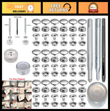 72pcs 15MM Stainless Steel Snap Fasteners for Marine Canvas + Punch Tool Kit Model