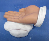 Vintage Hand on Cloud Hard Plastic Display Holds Sign Prayer Religious Model