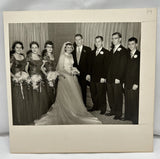 Wedding Couple Photo Vintage Black White 2 on each board 7 1/2