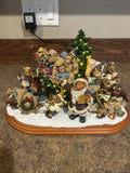 Danbury Mint Boyds Bears Christmas Sleigh Light Up Christmas Display Figurine Model