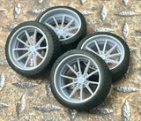 Resin 21/20 Inch:  ??Vossen Throttle?? Model car Wheels/Tires 1/24 scale Model