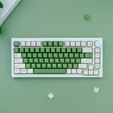 White Green Matcha Cake Cherry Profile Dye-subs PBT Keycap Set Model
