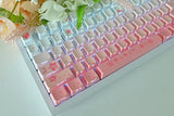 Pink Blossom Valentines Keycap Set | Mechanical Keyboard | 140 keys | Cherry Model