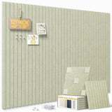 Large Cork Board for Walls Fine-Stripe Bulletin Board with 60 Adhesive Tabs Model