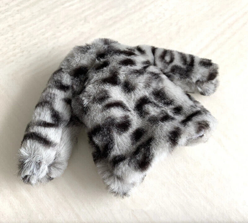 1:6 Leopard Plush Fur Coat Clothes Model Fit 12in Female Action Figure Body Toy Model
