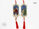 DIY cross stitch kit on wood "Christmas? Eve" Model