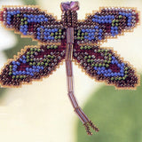 Royal Mauve Dragonfly Bead Ornament Kit Mill Hill 2000 Spring Bouquet Model