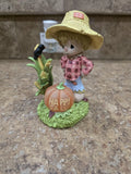 Precious Moments 249401 Happy Fall LED Scarecrow Resin Figurine Pumpkin Crow Model